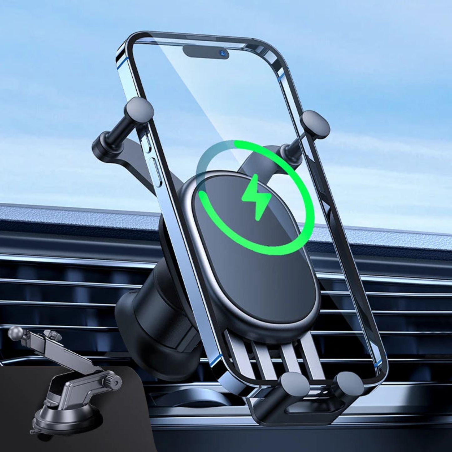 Wireless charging car phone holder