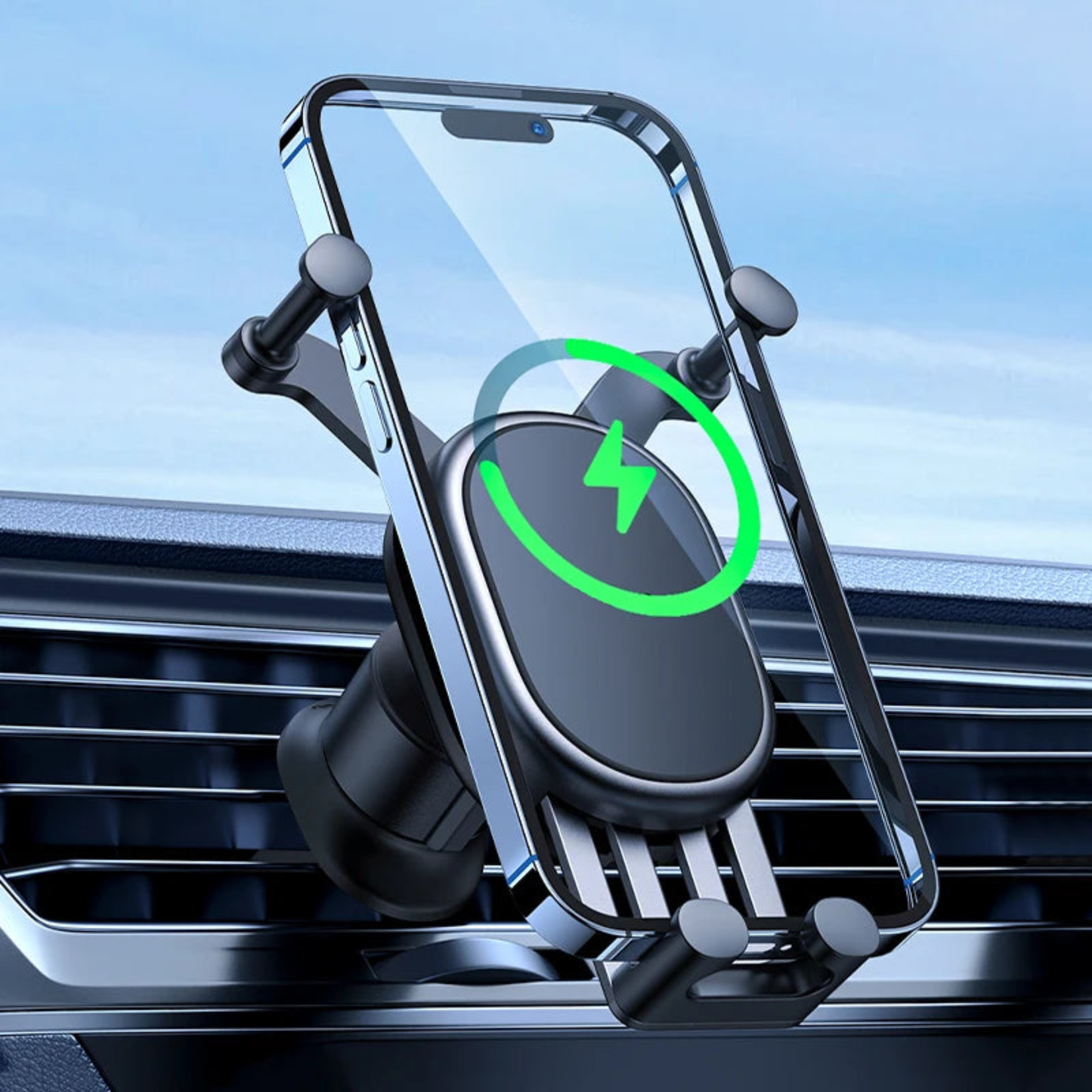 Wireless charging car phone holder